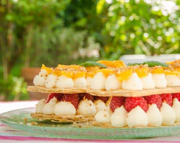 peach & raspberry melba